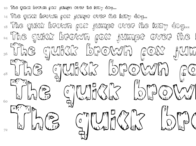 Helter Skater font waterfall