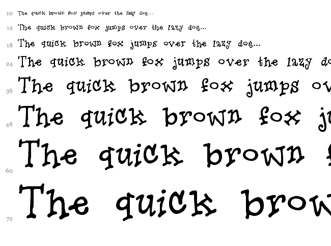 Hero Of Fools font waterfall