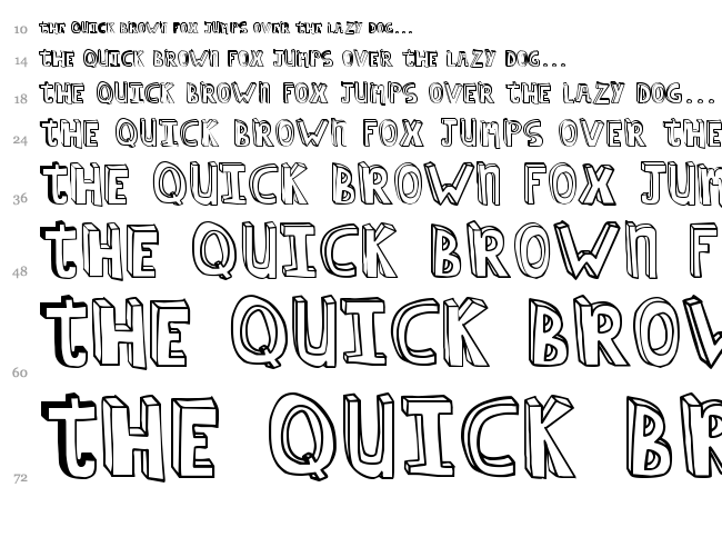 Hilde Caps font waterfall