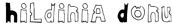 Hildinia Donut font preview