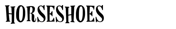 Horseshoes font preview