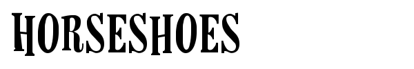 Horseshoes font preview