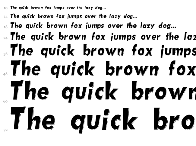 Hotplate font waterfall