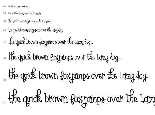 Huffleclaw font waterfall