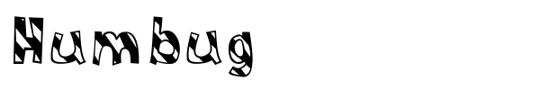 Humbug font