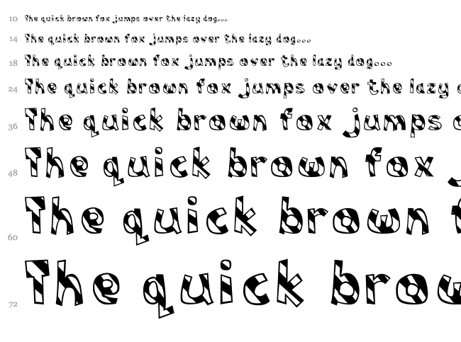 Humbug font waterfall