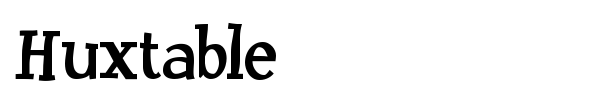 Huxtable font