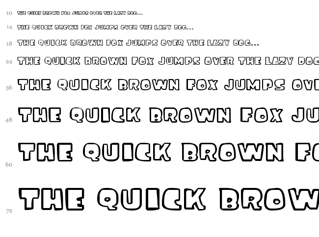 Ice Age font waterfall