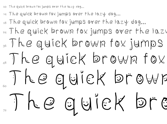 Icu font waterfall
