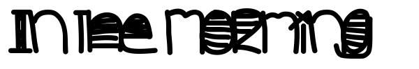 In The Morming font