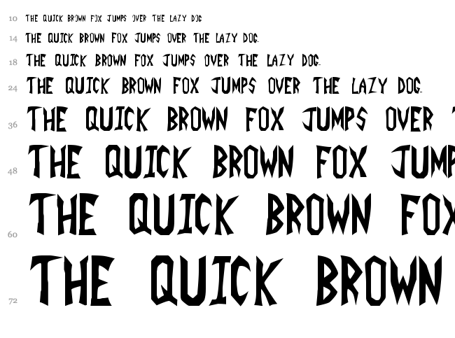 Invader Zim font waterfall