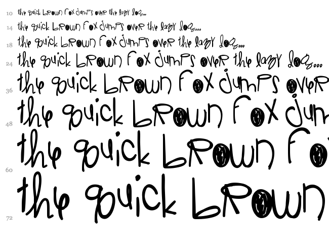 Jello Raindrops font waterfall