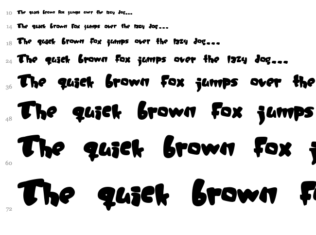Jelly Belly font waterfall