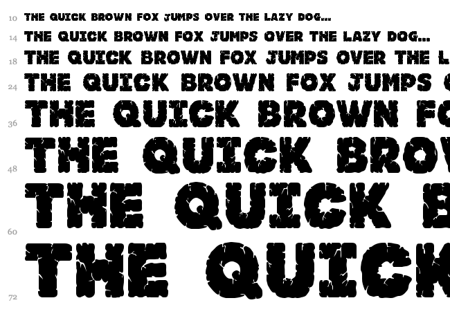 JF Rock font waterfall