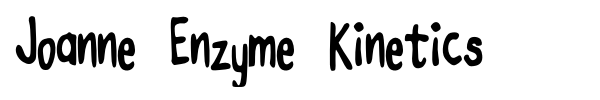 Joanne Enzyme Kinetics font