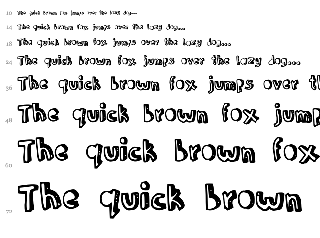 Joanne Tic Tac font waterfall