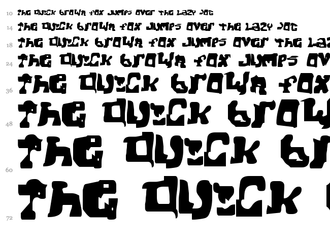 Jope font waterfall