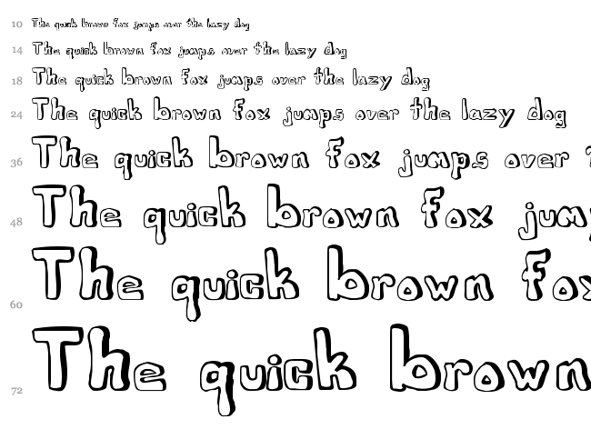 Julie's font waterfall
