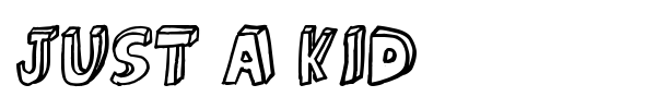 Just a kid font