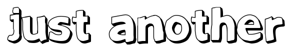 Just Another Font font preview