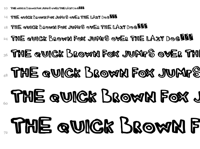JustMarker font waterfall