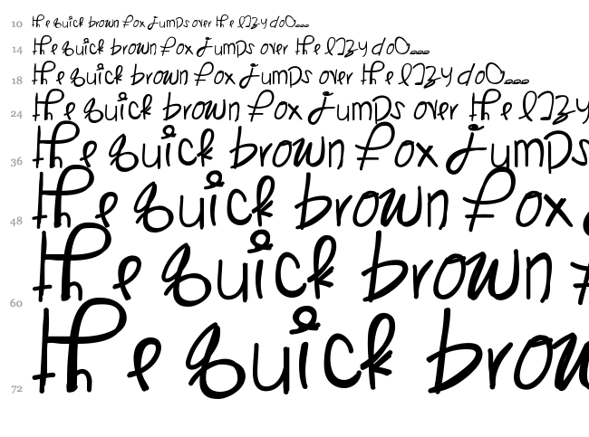 Kangaroo Song font waterfall