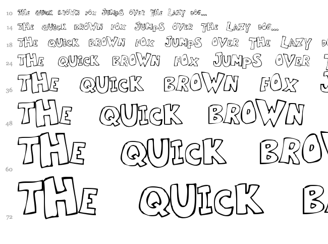 Kartoone font waterfall