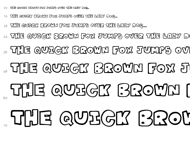 Kartoons font waterfall