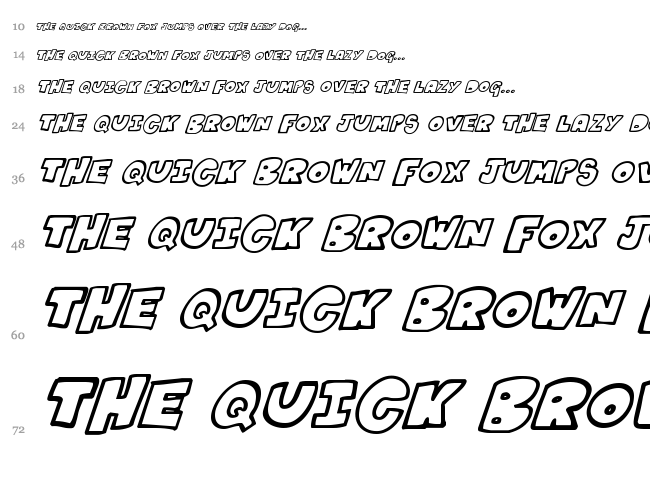 Kartoons font waterfall
