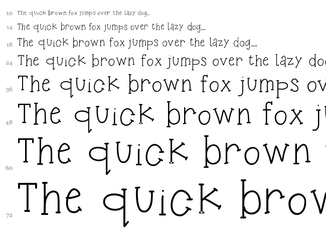 KB3 Candy Stripes font waterfall