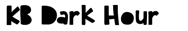 KB Dark Hour font
