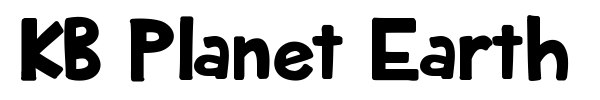 KB Planet Earth font preview