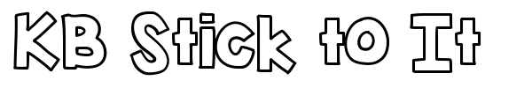 KB Stick to It font