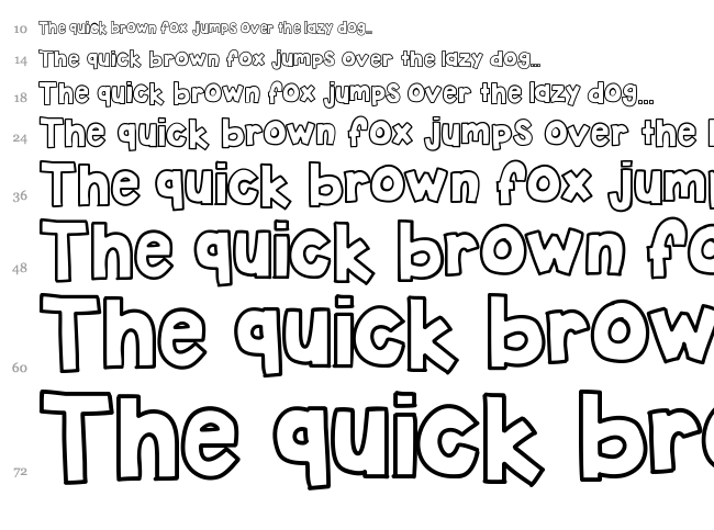 KB Stick to It font waterfall