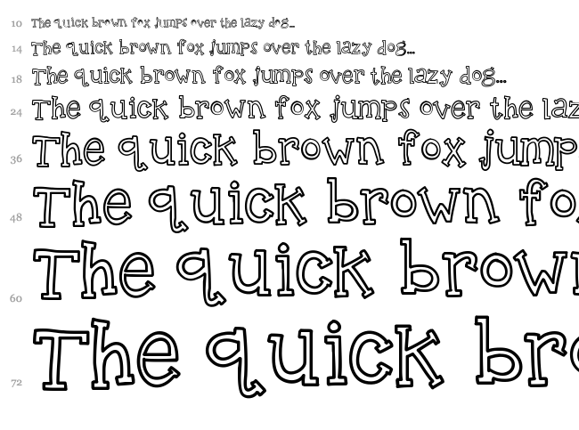 KB Talking Loudly font waterfall