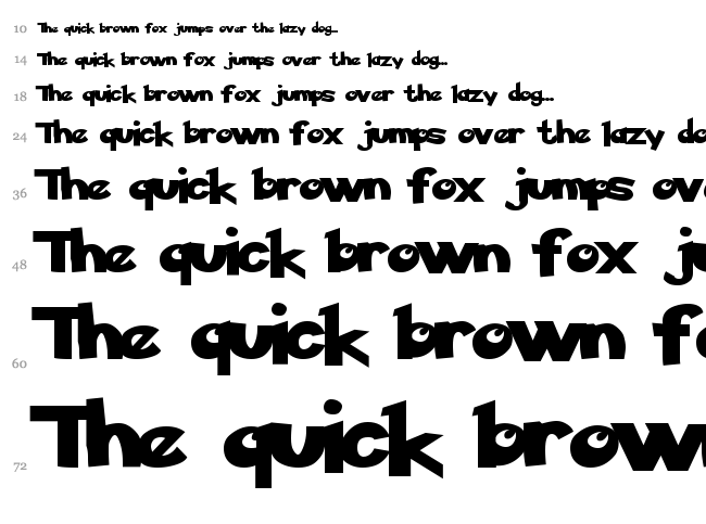 Ketchum font waterfall