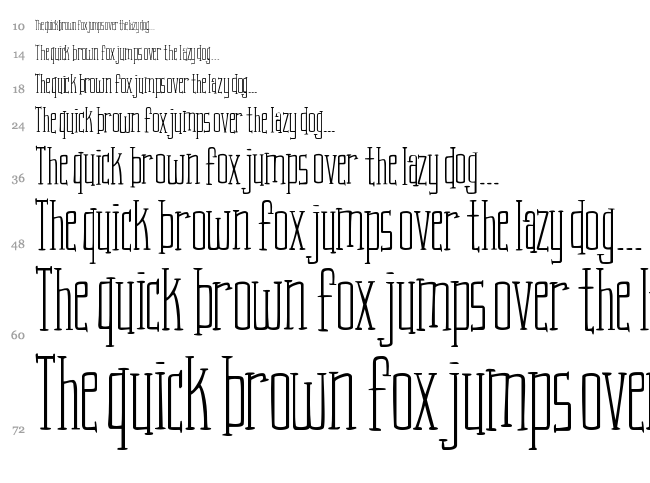 KG Attack of the Robots font waterfall