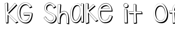 KG Shake it Off font