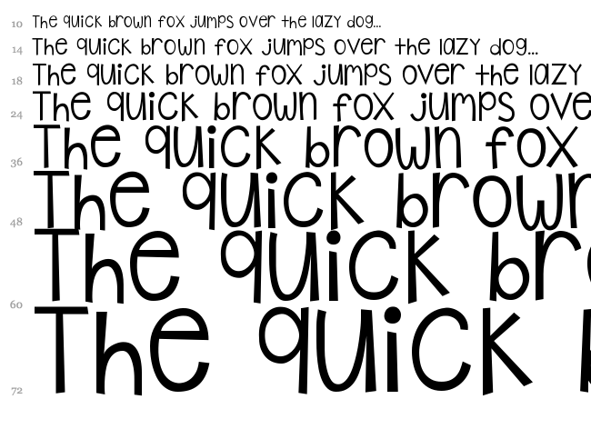 KG Shake it Off font waterfall