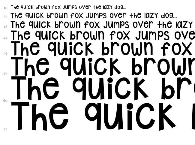 KG Shake it Off font waterfall