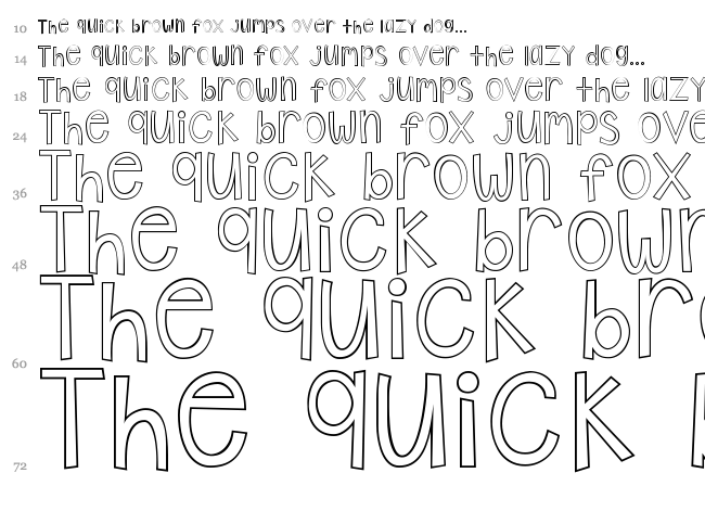 KG Shake it Off font waterfall