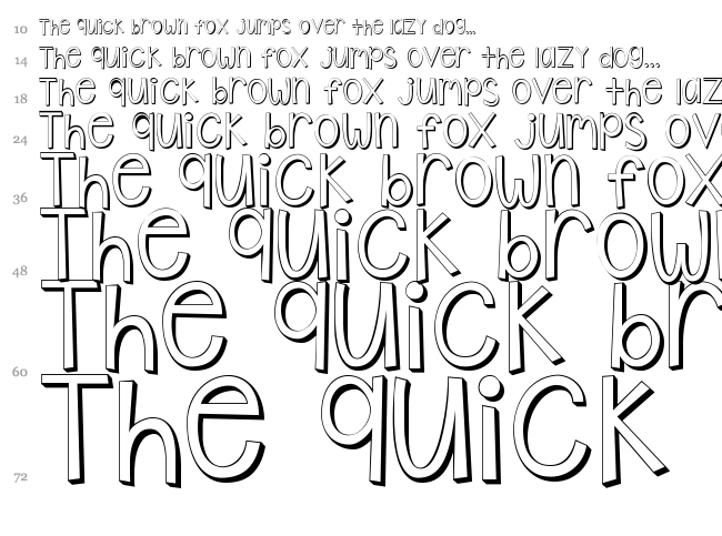 KG Shake it Off font waterfall