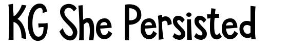 KG She Persisted font