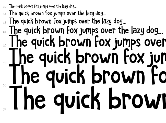 KG She Persisted font waterfall