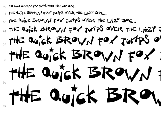 Kill Switch font waterfall
