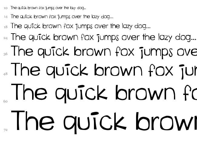 Kitsu font waterfall