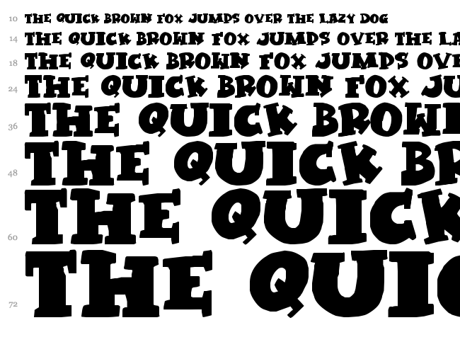 Kleptomaniac font waterfall