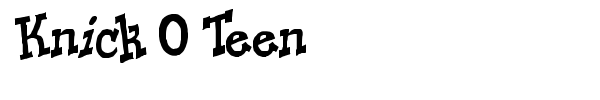 Knick O Teen font