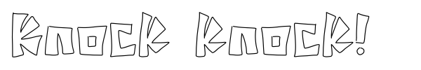 Knock knock! font