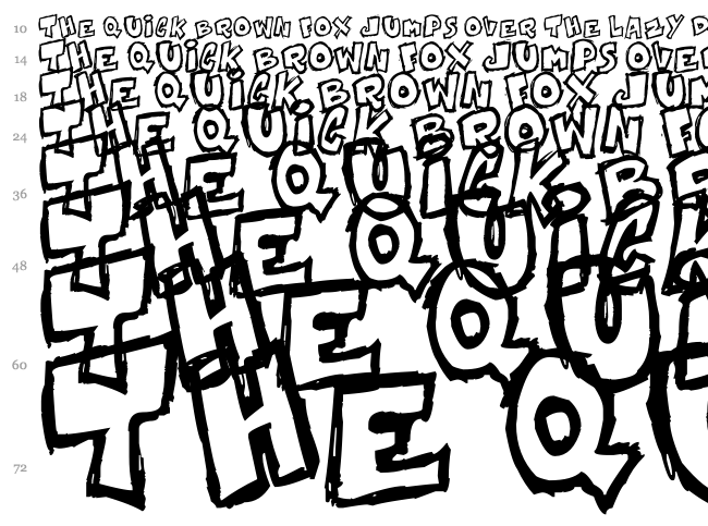 Komikoz font waterfall